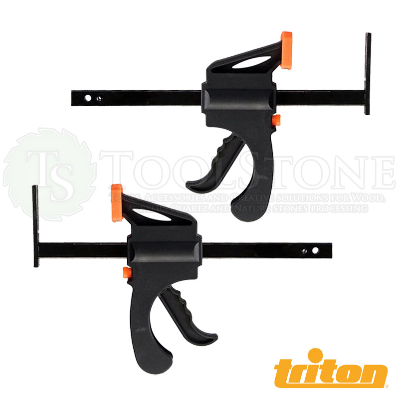 Быстрозажимные струбцины Triton TTSWC для направляющих шин, комплект 2 шт.