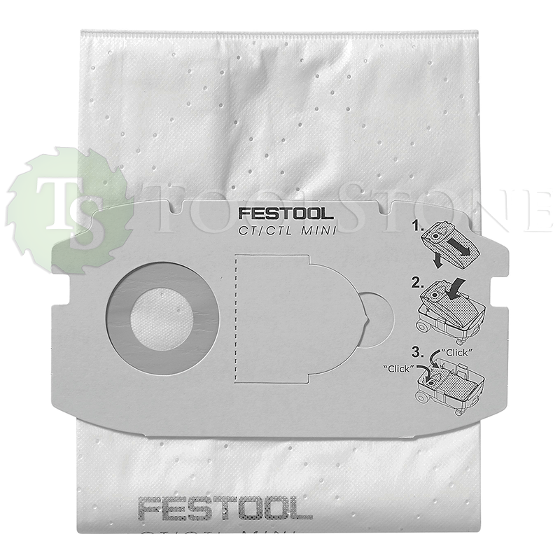 Мешок-пылесборник Festool SC FIS-CT MINI/5 498410, одноразовый, упаковка 5 шт., для пылесосов CTL Mini