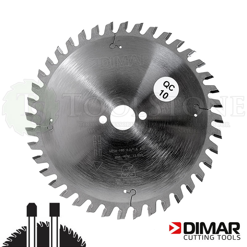 Пильный диск Dimar DMR154 160x2.2x20 мм, TF40 трапеция, 5°, для алюминиевых профилей и искусственного камня (арт.DMR154)