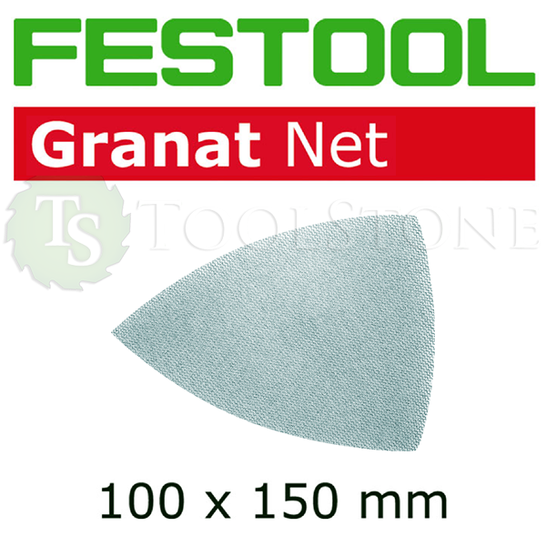 Дельтавидный сетчатый шлифовальный материал Festool Granat Net 203328, 100x150 мм, P400, 50 шт. STF Delta P400 GR NET/50