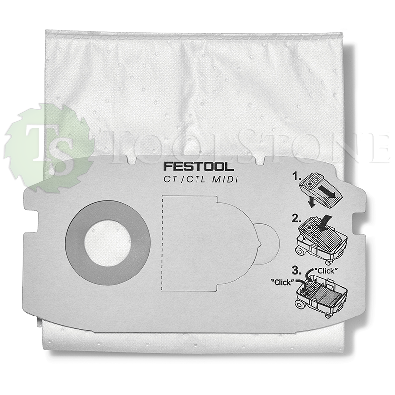 Мешок-пылесборник Festool SC FIS-CT MIDI/5 498411, одноразовый, упаковка 5 шт., для пылесосов CTL Midi до 2019 года выпуска