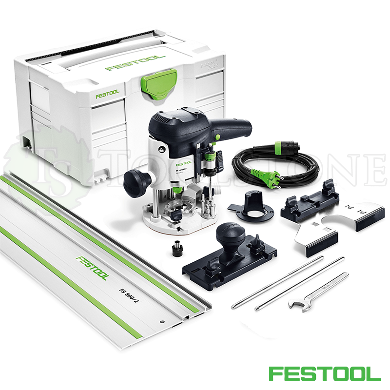 Вертикальный фрезер Festool OF 1010 EBQ-Set 574375, 1.1 кВт, цанга 8 мм, в систейнере, с шиной 800 мм