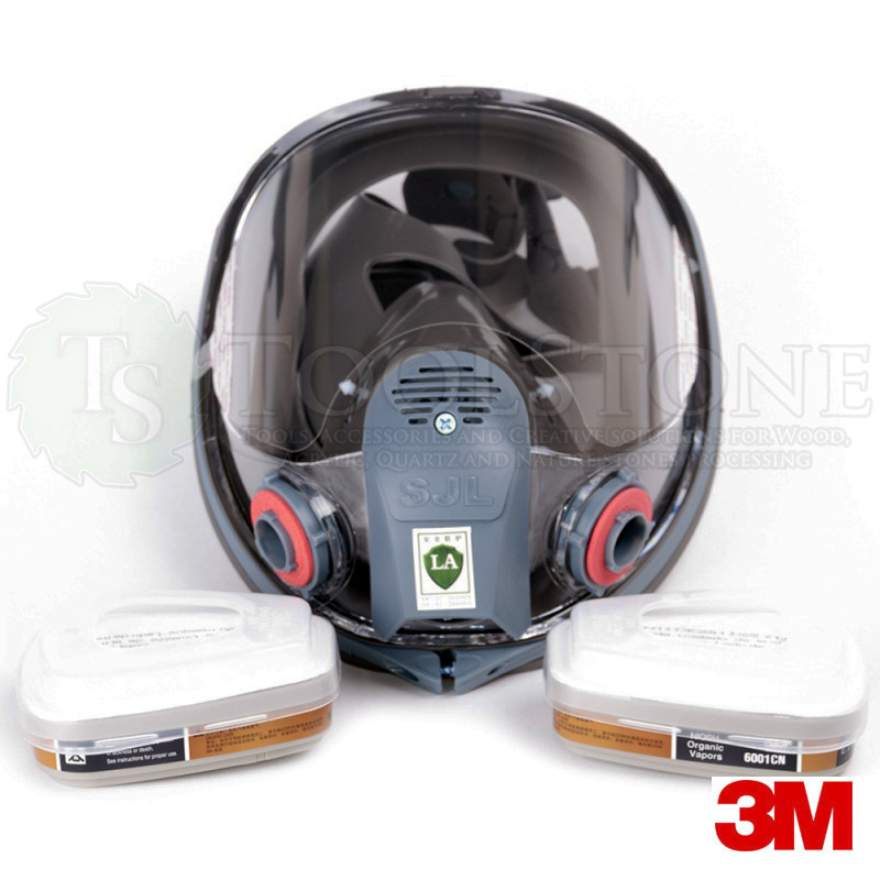 Полнолицевая маска SJL многоразовая, средний размер М, полный комплект, с фильтрами 6001 в сборе