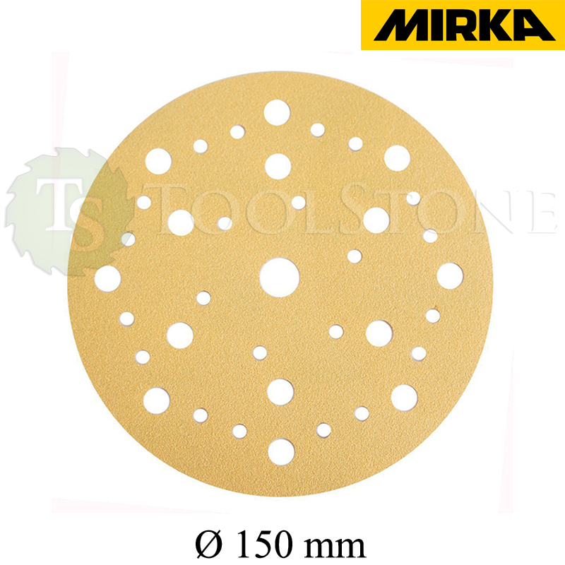 Шлифовальный материал на липучке Mirka Gold Multihole Ø150 мм, 37 отв., P180, 100 шт. (арт.236CF09918)