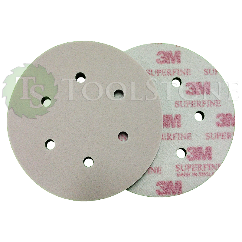 Шлифовальный материал в кругах 3M™ SuperFine 60185 Hookit SoftDisk Ø150 мм на вспененной основе, ≈Р280-Р320, 6 отверстий, 20шт.