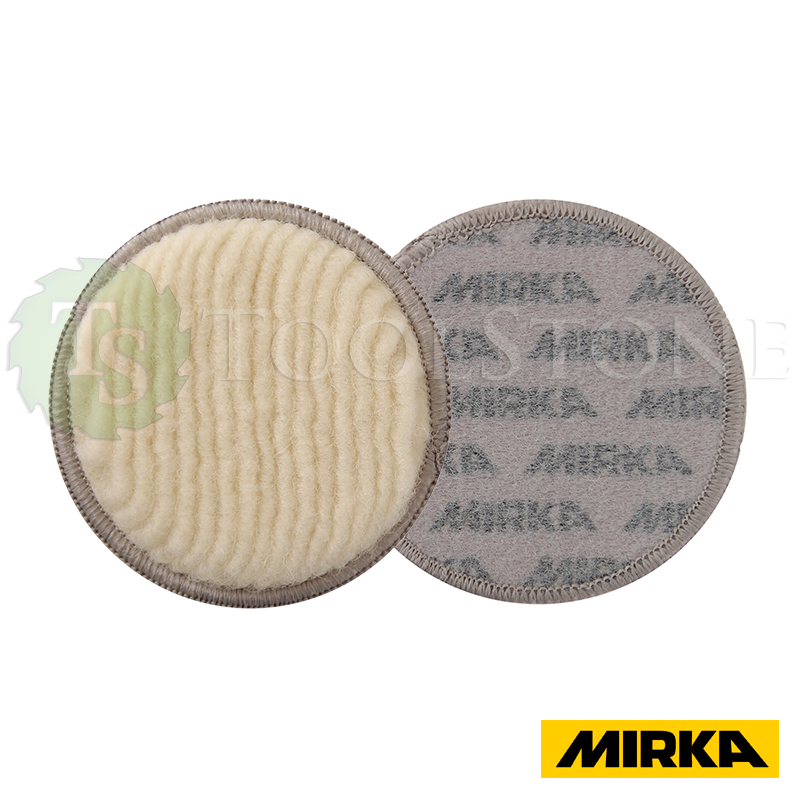 Полировальный круг Mirka Pukka Pad 7990900002 из натуральной овчины Ø 90 мм, 2 шт.