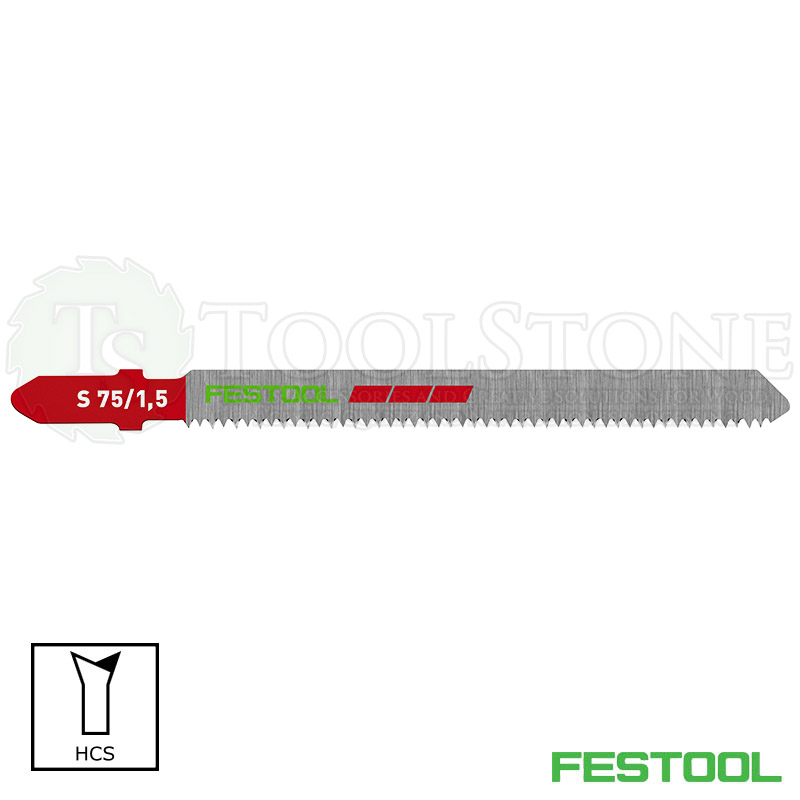Пильное полотно Festool 204268 для лобзика, S 75/1,5/5, 5 шт., для пластика и оргстекла