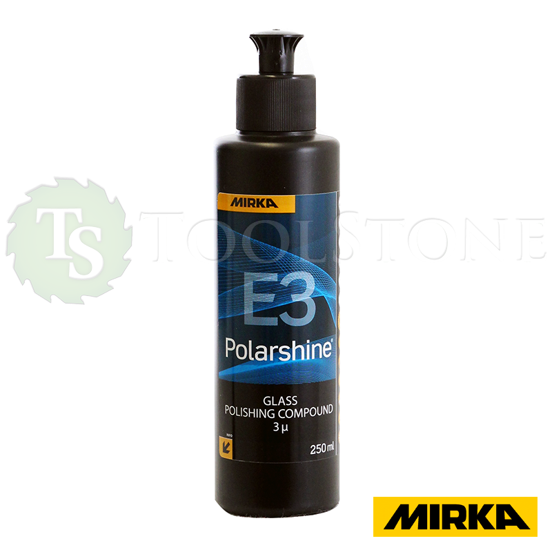 Полировальная паста для стекла Mirka Polarshine E3 7990302511, 250 мл, черный колпачок