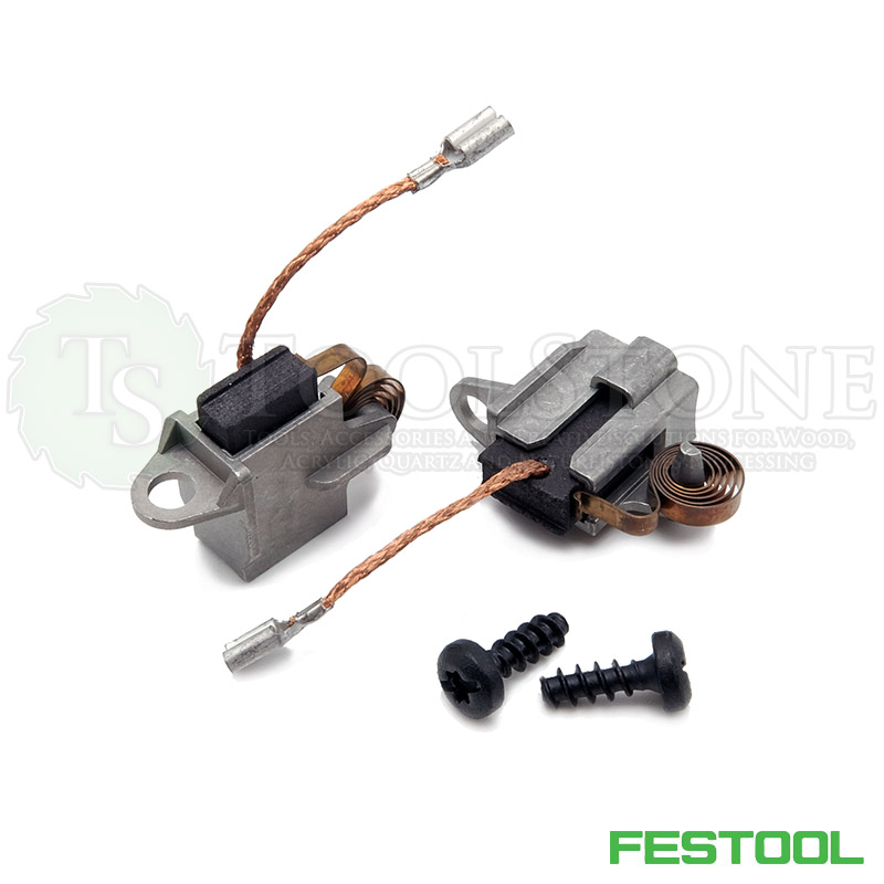 Угольные щетки Festool 490220 для лобзиков PS300EQ и PSB300EQ, фрезеров OFK и MFK700, с держателем, 2 шт.