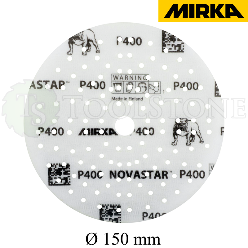 Шлифовальный материал Mirka Novastar на пленочной основе, на липучке, Ø150 мм, 121 отв., зерно 400, 100 шт. (арт.FG6CH09941)